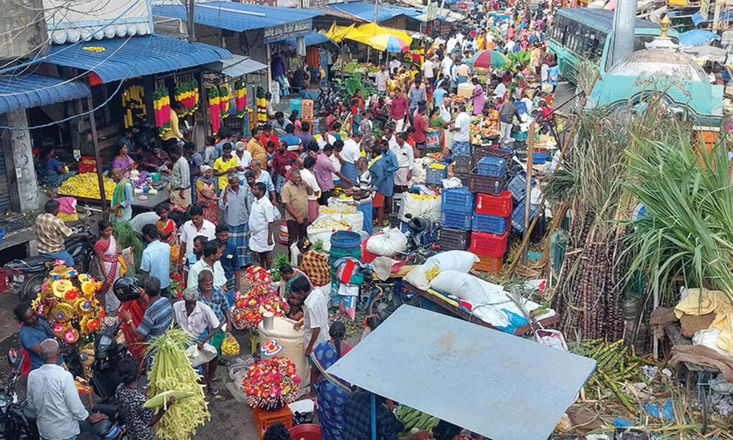 திருச்சியில் புதிய மார்க்கெட் -கே என் நேரு